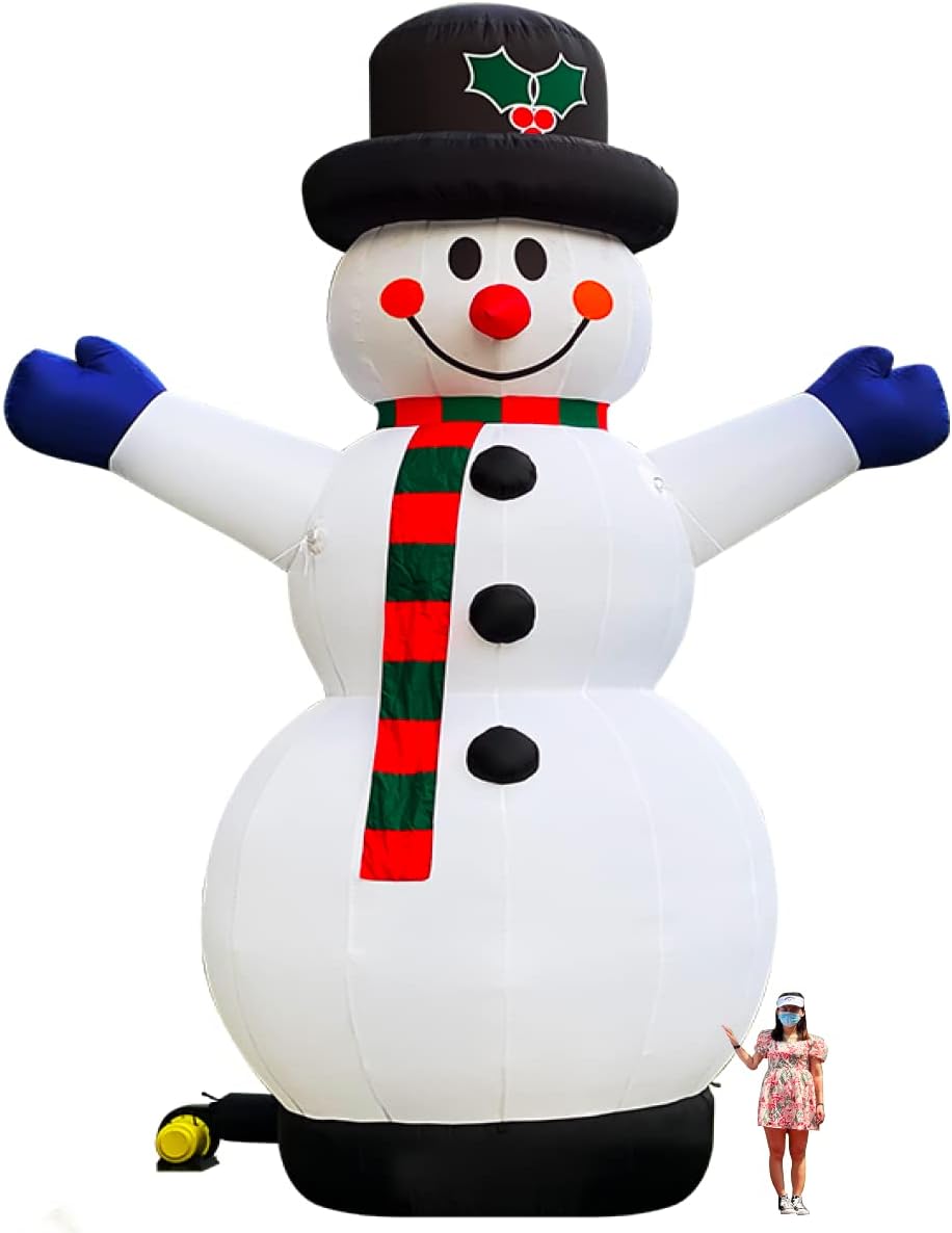 Giant 40Ft Christmas Inflatable Snowman with Blower for Christmas Yard Decorations Outdoor Yard Lawn Xmas Party Blow up Decoration