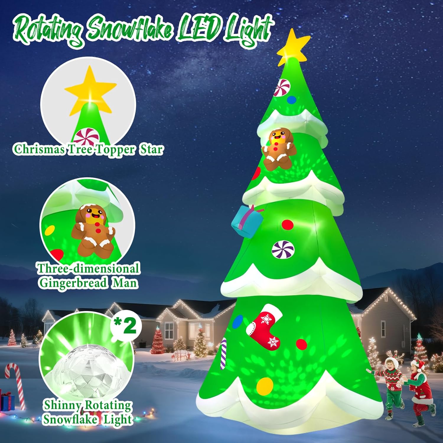 20FT Christmas Tree Inflatable with LED Light, Kalolary Giant Christmas
