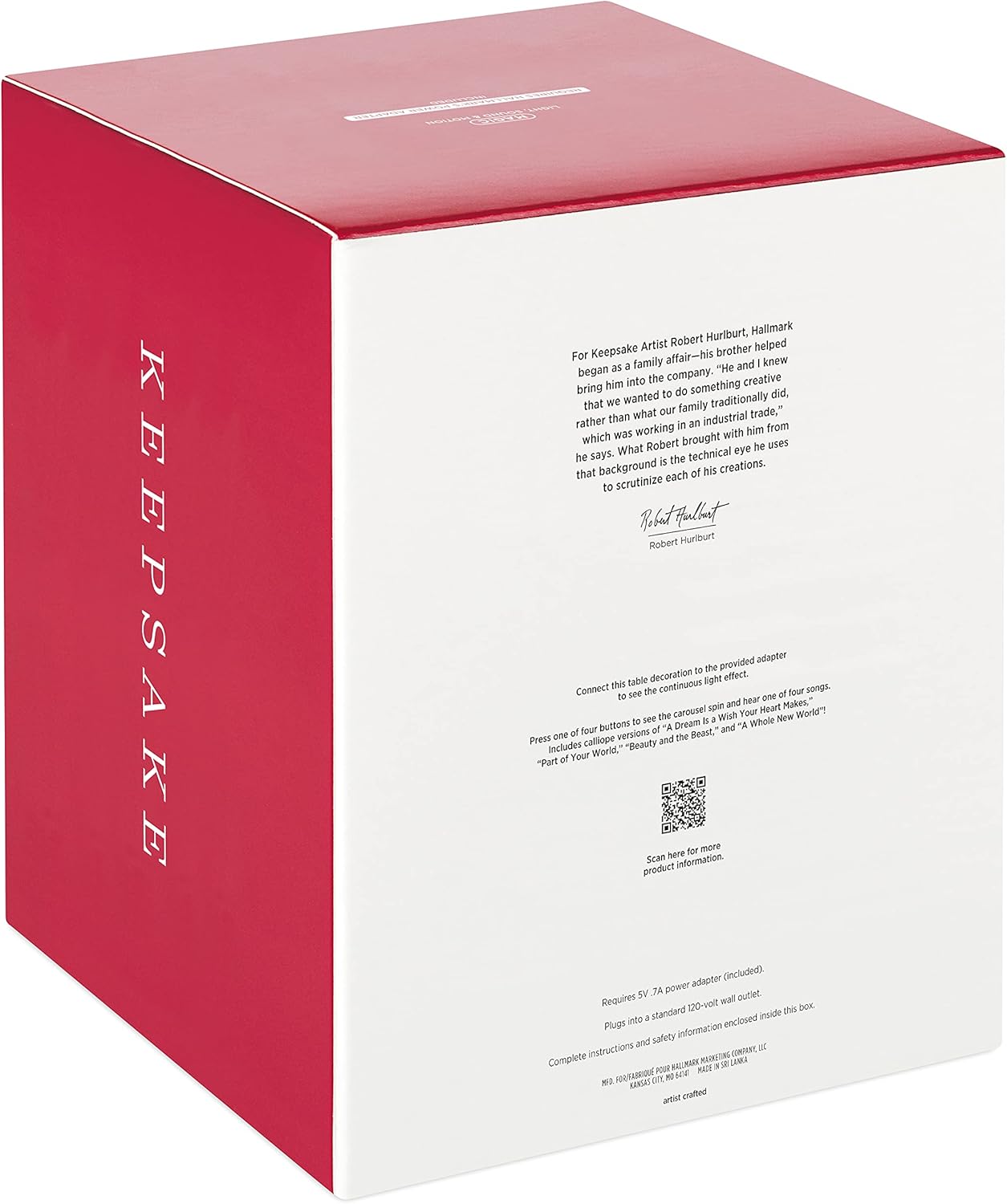 Hallmark Keepsake 2021 Christmas Decoration, Disney Princess Dreams Go Round Carousel Musical with Light and Motion