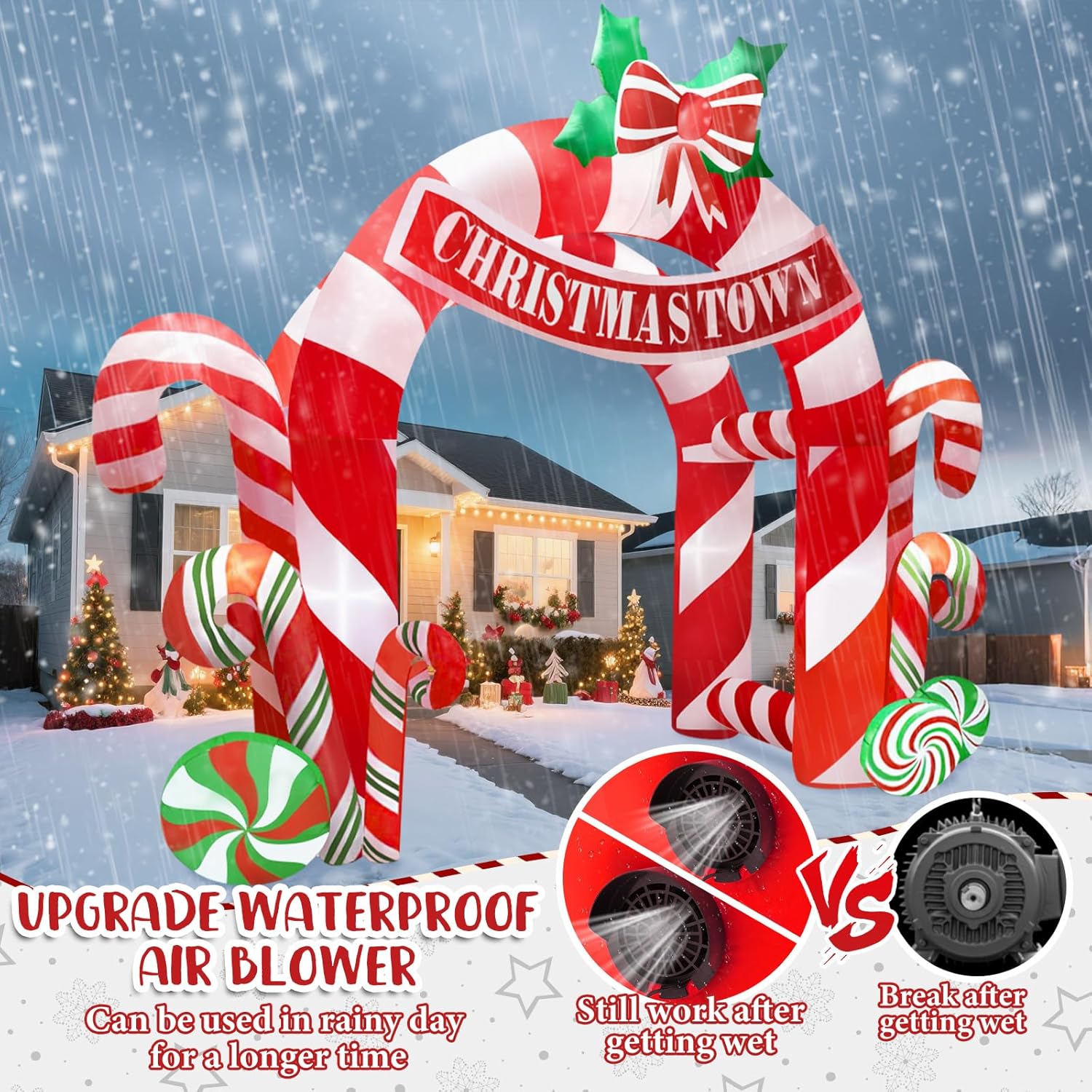 13FT Christmas Inflatables Archway Outdoor Decorations