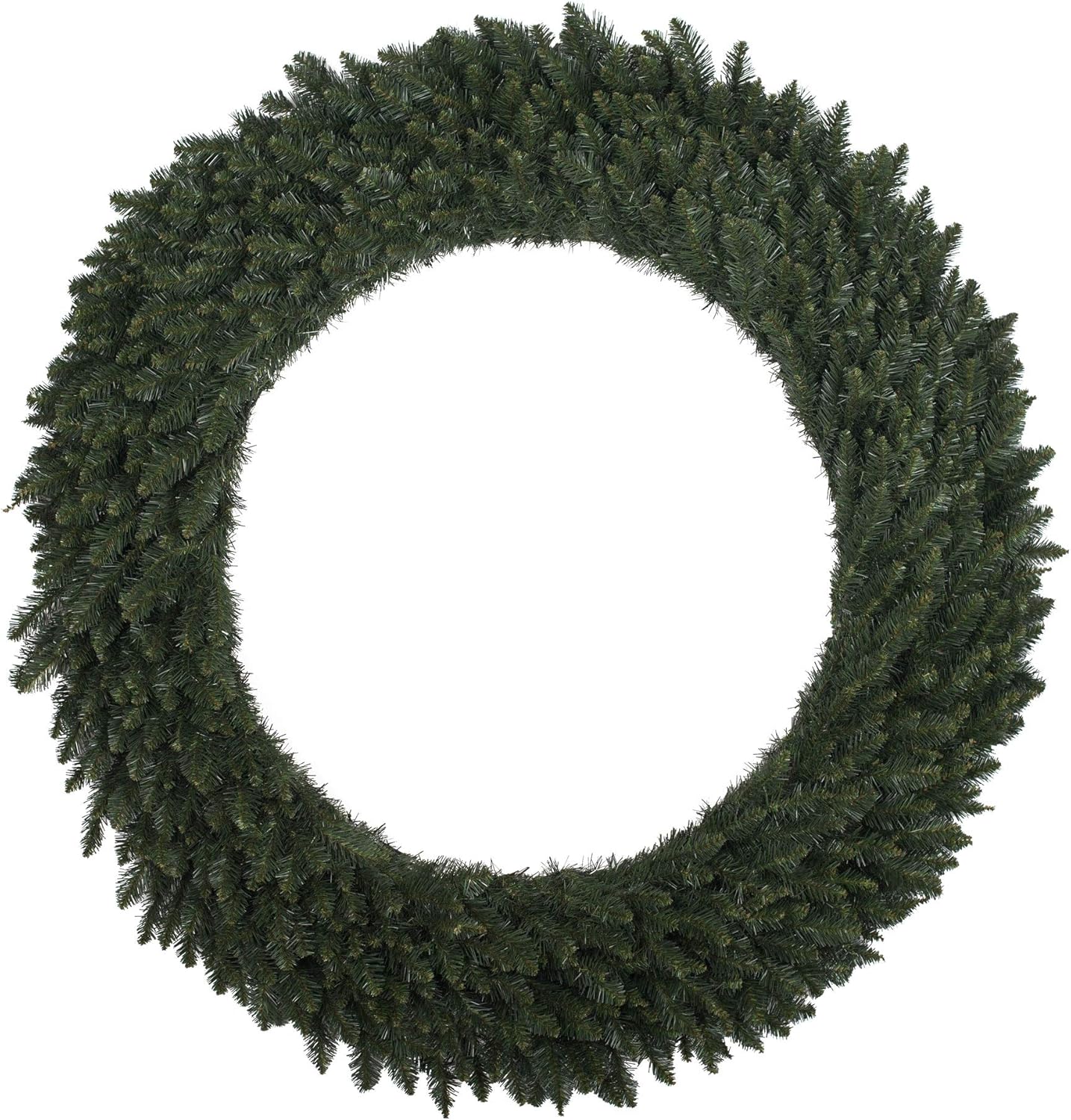 60" Camdon Fir Artificial Christmas Wreath Featuring 780 PVC Tips - Unlit - Wreath for Indoor or Outdoor - Seasonal Home Decorations
