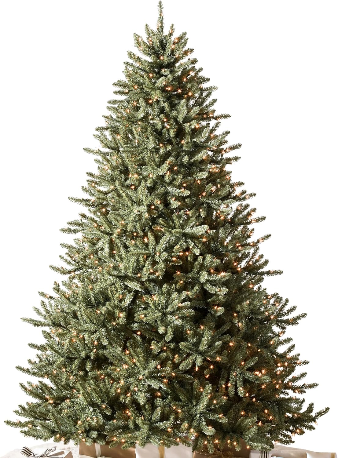 7.5ft Pre-Lit Classic Blue Spruce - Artificial Christmas Tree with 2,960+ Tips, 1,000 Clear LED Lights