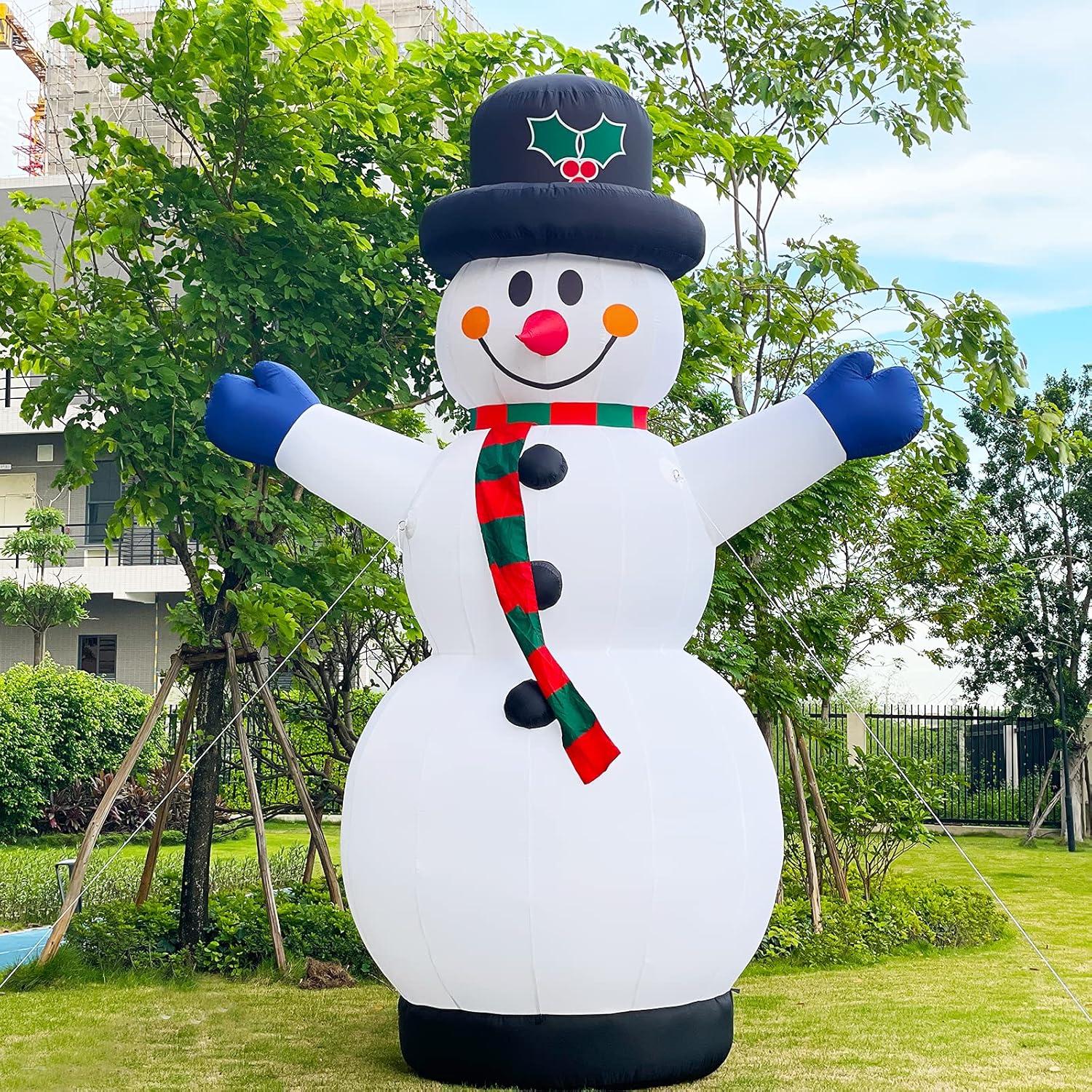 Giant 40Ft Christmas Inflatable Snowman with Blower for Christmas Yard Decorations Outdoor Yard Lawn Xmas Party Blow up Decoration